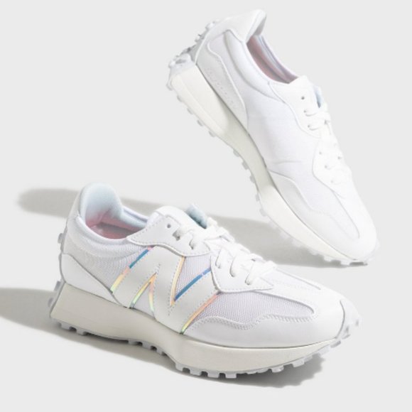 New Balance 327 W11.5/M10 Unisex Casual Sneakers Shoes White - Picture 12 of 16